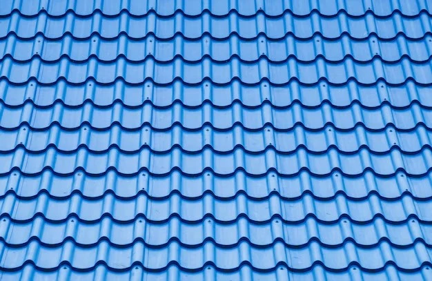 blue roof tile pattern